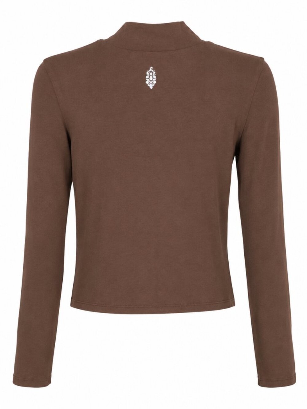 FP Movement Long Sleeve Mock Neck Crop Top - Brown - Size M